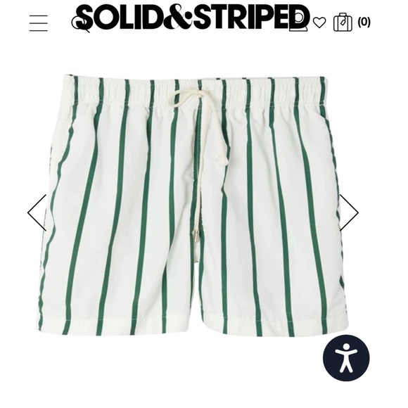 Men’s Swimsuit SOLID & STRIPED (NWT) - Picture 3 of 4
